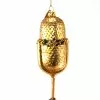 Katherine's Collection Gold Glitter Microphone Ornament New!