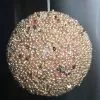 ShiShi Golden Pink Sequin And Bead Encrusted Ball Ornaments, Set Of 6 - Small Christmas