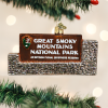 Old World Christmas Great Smoky Mountains National Park Sign Ornament