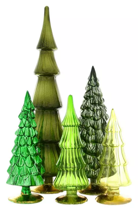 Cody Foster New! Green Candy Glass Trees, Large 3 Cody Foster New! Green Candy Glass Trees, Large
