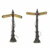 Department 56 Haunted Halloween Street Signs - 4" Tall