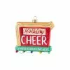 Raz Retro Holiday Cheer Sign Ornament New!