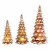 Raz Holiday Spice Glass Trees With Lights New!