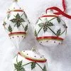 Raz Jeweled Holly Glass Ornaments