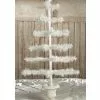 Bethany Lowe Ivory Feather Tree In Urn Base Christmas