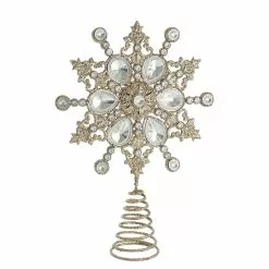 Kurt Adler Jeweled Snowflake Christmas Tree Topper