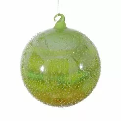 Winward New! Jim Marvin Beaded Green Art Glass Ornaments
