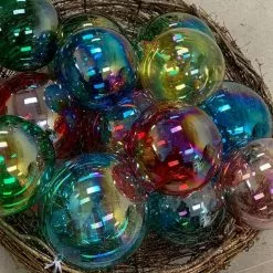 TheHolidayBarn.com Jim Marvin Cobalt Blue Bottle Glass Ball Ornaments New!