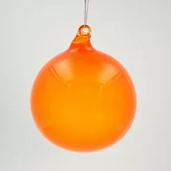 TheHolidayBarn.com Jim Marvin Citrus Orange Bubblegum Glass Ornaments