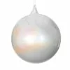 TheHolidayBarn.com Jim Marvin Ivory Pearl Glass Ornaments, 120 Mm Set Of 6