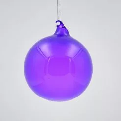 TheHolidayBarn.com New! Jim Marvin Light Purple Bubblegum Glass Ornaments