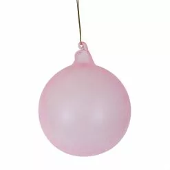 TheHolidayBarn.com Jim Marvin Pink Marble Ice Glass Ball Ornaments New!