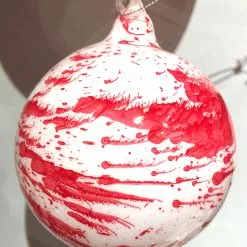 Winward New! Jim Marvin Peppermint Bark Glass Ball Ornaments 7 Winward New! Jim Marvin Peppermint Bark Glass Ball Ornaments