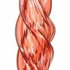 TheHolidayBarn.com Jim Marvin Twisted Glass Icicle Ornaments, Coral