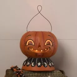 Bethany Lowe Magic Pumpkinny Lantern, Paper Mache New!