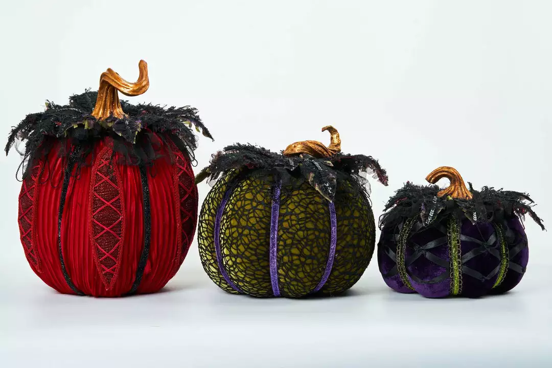 Katherine's Collection Which Way To Witchville Paper Maché Pumpkins 3 Katherine's Collection Which Way To Witchville Paper Maché Pumpkins