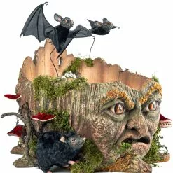 Katherine's Collection Walter Woodard Tree Stump Candy Container New!