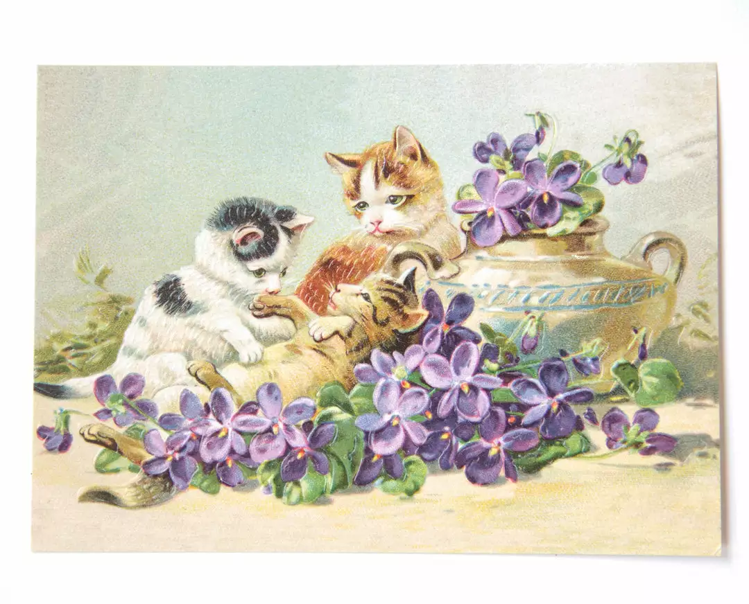 Ernst Freihoff Kitty Cat Playtime Postcard Easter 3 Ernst Freihoff Kitty Cat Playtime Postcard Easter
