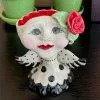 Teyros New! Lady Head Art Pottery Container, Angel Rose 1 Teyros New! Lady Head Art Pottery Container, Angel Rose