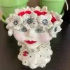 Teyros New! Lady Head Art Pottery Container, Daisy Ruff 2 1 Teyros New! Lady Head Art Pottery Container, Daisy Ruff 2
