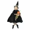 Gathered Traditions Joe Spencer Marleigh Witch With Pumpkin Doll 1 Gathered Traditions Joe Spencer Marleigh Witch With Pumpkin Doll