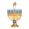 Old World Christmas Menorah Glass Ornament