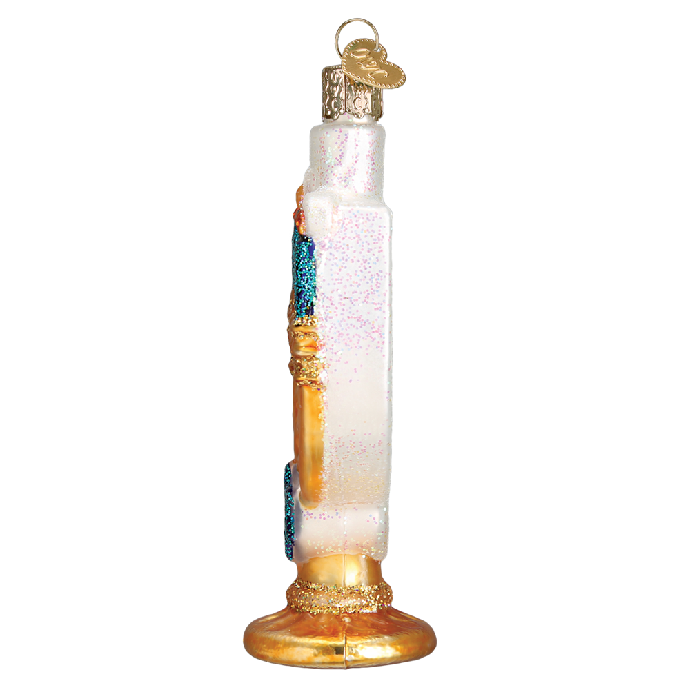 Old World Christmas Menorah Glass Ornament 6 Old World Christmas Menorah Glass Ornament