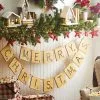 Raz Merry Christmas Word Game Letter Tile Garland New!