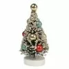 Bethany Lowe Mini Decorated Bottle Brush Trees - Set Of 6