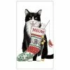 Mary Lake-Thompson Mischievous Christmas Kitty Flour Sack Towel 2 Mary Lake-Thompson Mischievous Christmas Kitty Flour Sack Towel