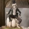 TheHolidayBarn.com Mr. Skeleton On Pumpkin New!