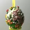 TheHolidayBarn.com Needlepoint Bunny Egg Ornament, Yellow New!