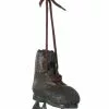 Sullivans Antique Brown Leather Ice Skate Ornament Christmas