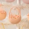 Bethany Lowe New! Orange Cracked Egg Basket Ornaments, Set Of 6