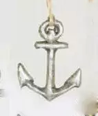 The Holiday Barn Recycled Paper Anchor Ornament Silver