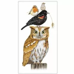 Mary Lake-Thompson New! Owl Bird Stack Towel