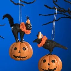 Bethany Lowe Party Pumpkin Pals Ornaments
