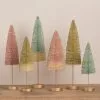 Bethany Lowe Pastel Bottle Brush Trees With Long Stems New!