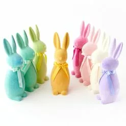 TheHolidayBarn.com Pastel Flocked Bunny Rabbit, 16" New!