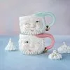 Glitterville Pastel Winking Santa Mugs