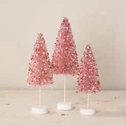 Bethany Lowe New! My Silly Valentine Bottle Brush Trees