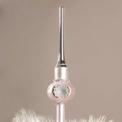 Bethany Lowe Pink Indent Tree Topper, Small