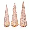 Raz Pink Mercury Glass Trees With Lights