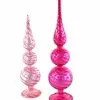 Katherine's Collection Pink Twisted Tabletop Finials New!