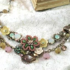 The Holiday Barn Valentine's Day Floral Necklace
