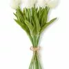 K&K Interiors New! Faux White Tulip Bunch 1 K&K Interiors New! Faux White Tulip Bunch