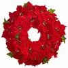 Raz Red Poinsettia Wreath New!