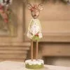 Bethany Lowe Reindeer With Holly Figurine