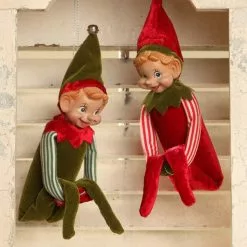 Bethany Lowe Retro Elf Ornaments