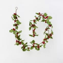 One Hundred 80 Degrees Retro Glittered Holly Garland